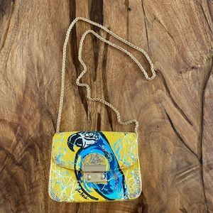 UNIQUE hand-painted handbag